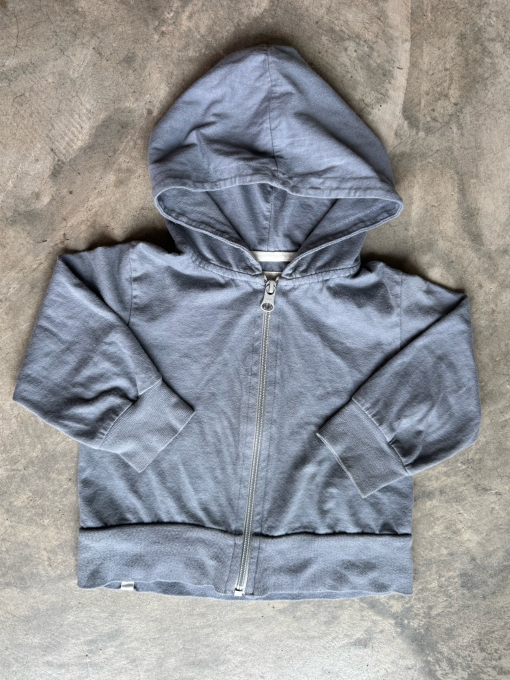 Lightweight Zip Hoodie in Slate Blue